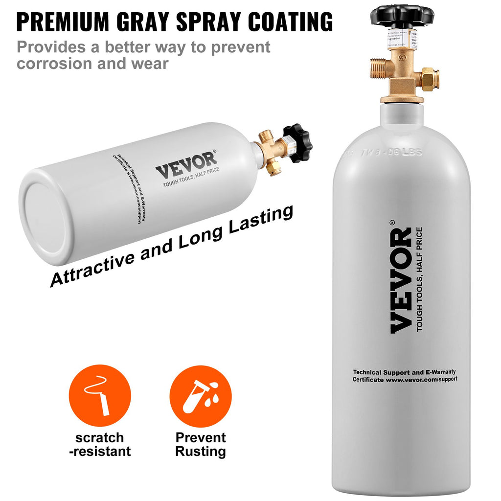 Cylindre à gaz d'aluminium VEVOR 5 Lbs