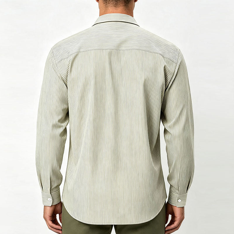 Chemise à laque rayée pour hommes, taille Plus