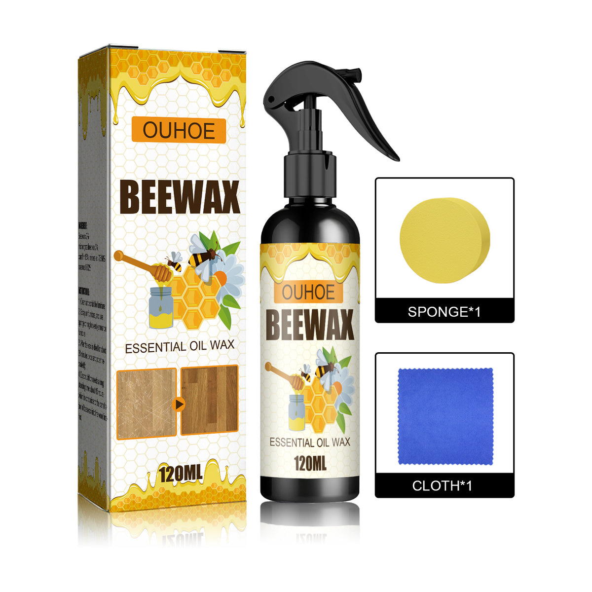 Meubles Bee Meubles Entretien du sol Polissage Entretien Vaporisateur de cire