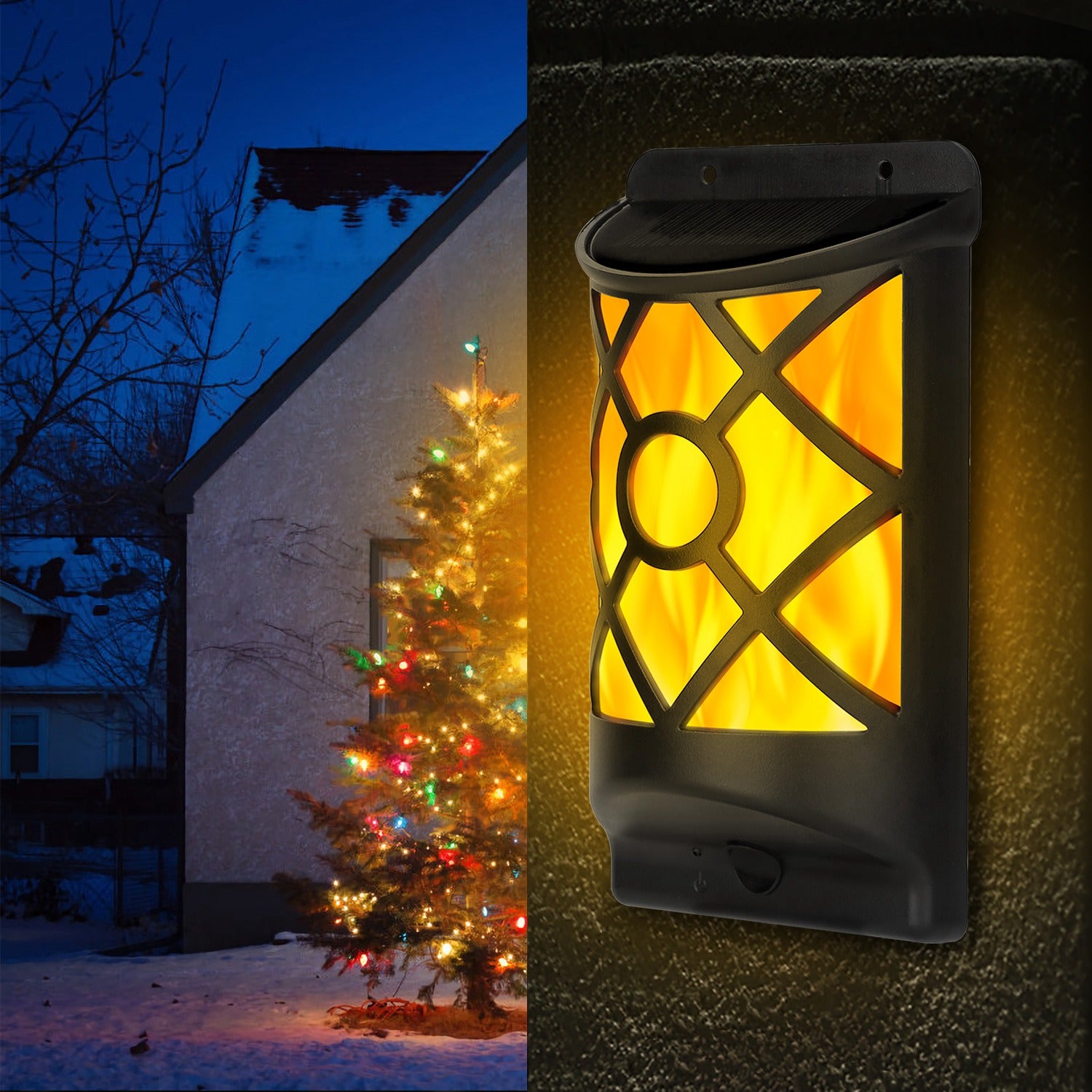 Interdit de vendre sur Walmart 1Pc Flame lumières solaires extérieur 96 LEDs étanches