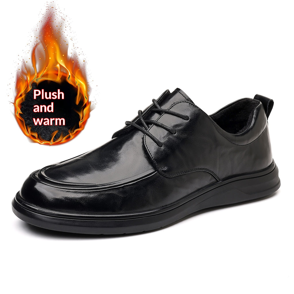 Chaussures de robe en cuir casual d'affaires pleine fleur