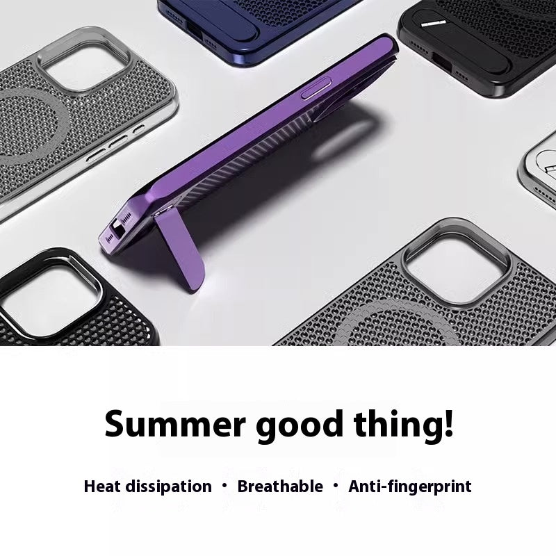 Boîtier de téléphone de la grille approprié Refroidissement de l'aspiration magnétique