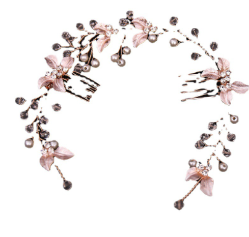 Tête de peigne à fleurs torsadée à la main