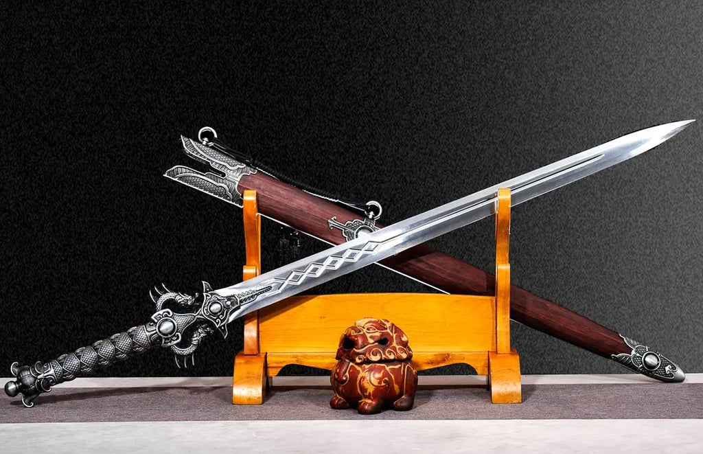 Lilong Sword Une pièce haute en acier au manganèse Arme à froid collectible non affûtée