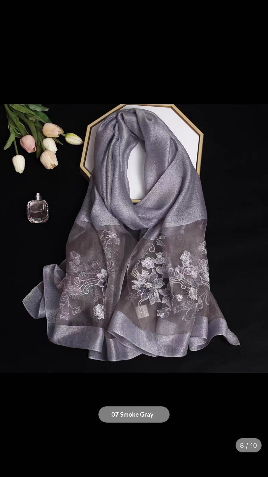 Soie et laine Cheongsam Châle longue écharpe