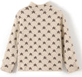 Askfine Filles Garçons Pattern Demi Col Tortue Chandails Enfants Chaud à manches longues Pull-over de tricot vers