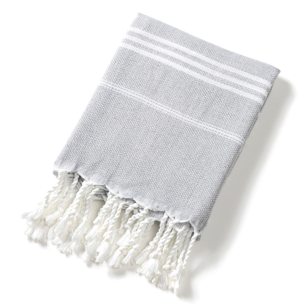Tassel turc Polyester coton serviette de bain