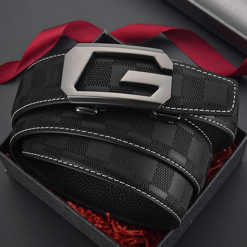 Ceinture en cuir homme avec lettering