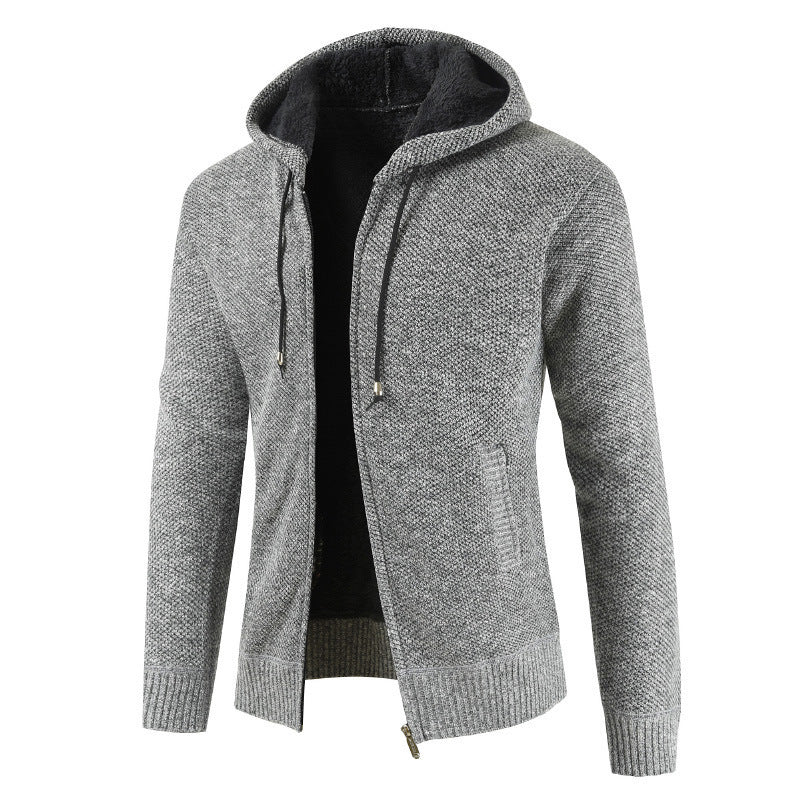 Ebay Automne et l'hiver hommes Épaisseur polaire Cardigan Chandail hommes à capuche Cardigan Jacke