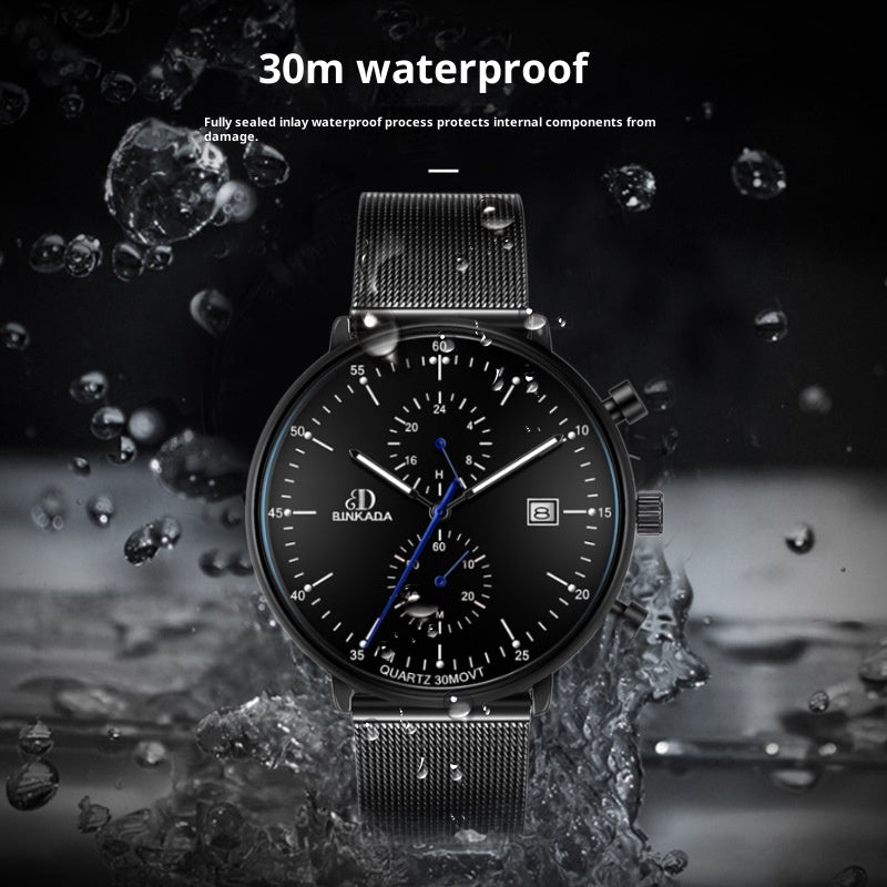 Montre Quartz pour homme à l'épreuve de l'eau lumineuse