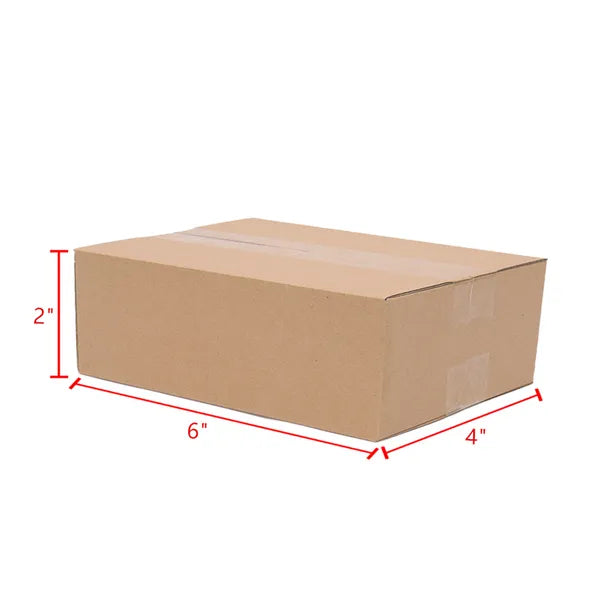 100 Boîtes en papier ondulé 6x4x2' - 15.2X10.2X5.1cm - Jaune
