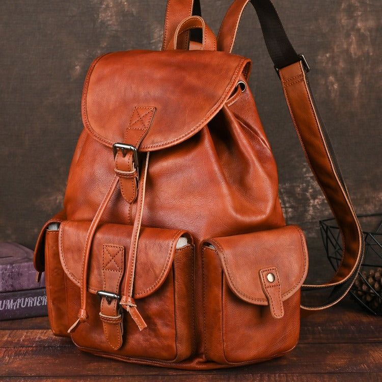 Sac à dos Retro en cuir pour hommes