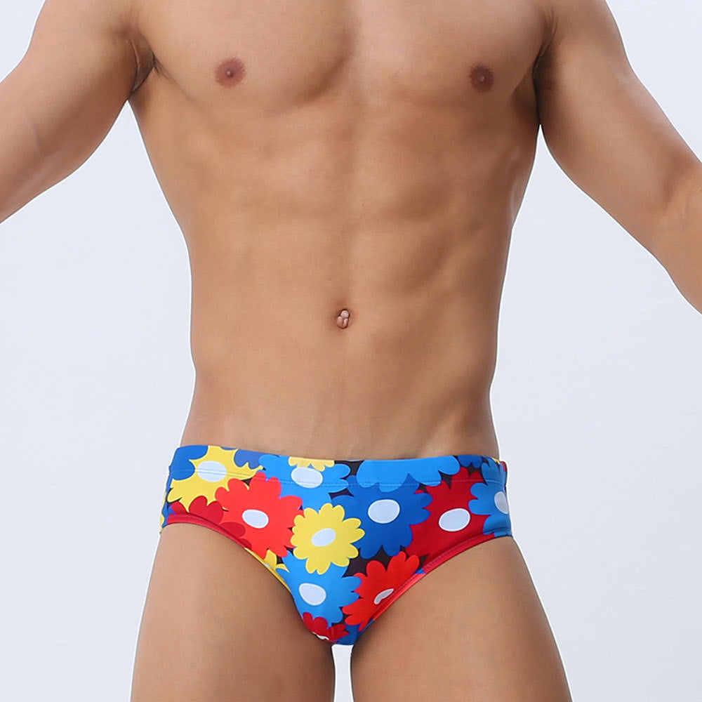 Slips de natation couleur fleur