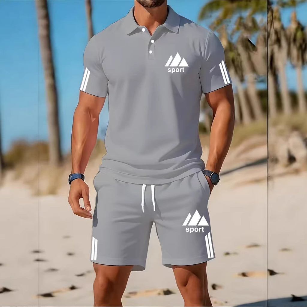 Hommes Summer Golf Polo Casual Set