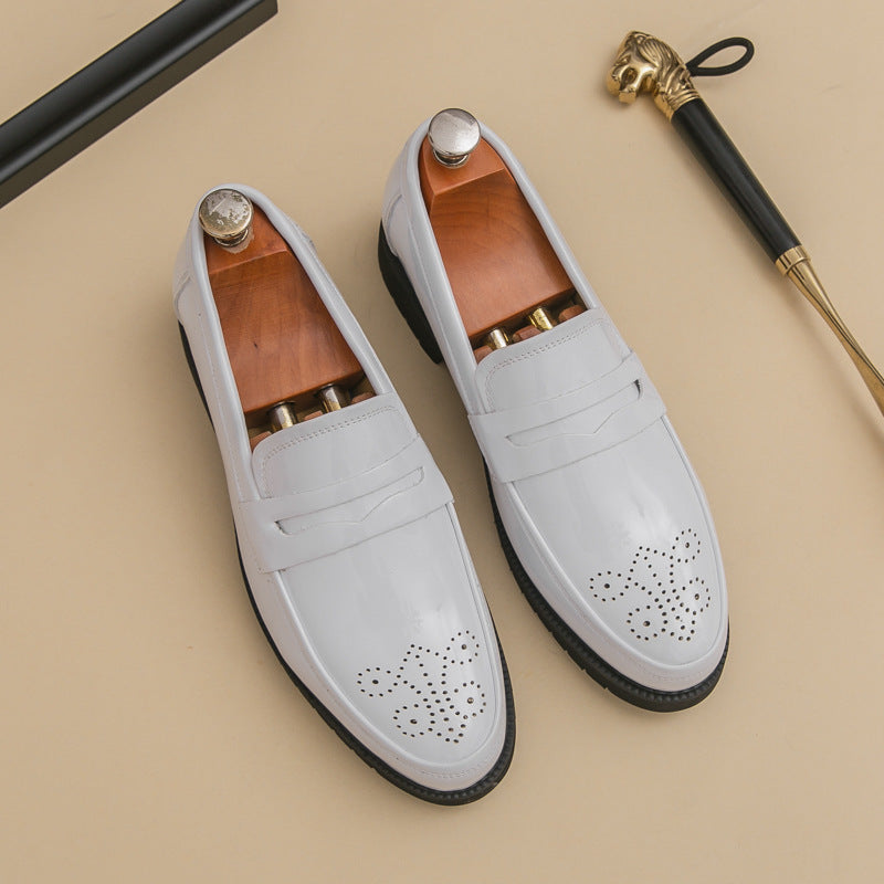 Chaussures en cuir sculpté d'automne pour hommes