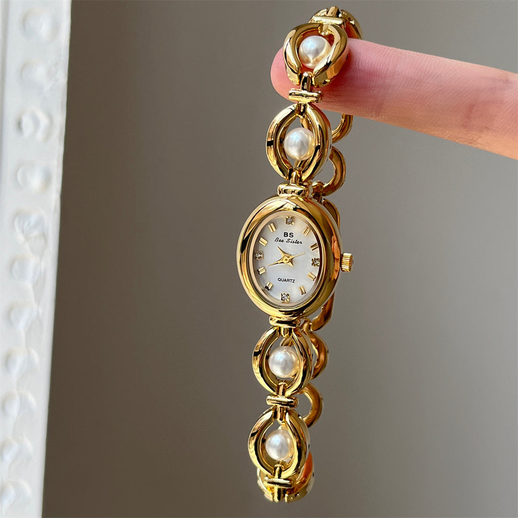 Amber Pearl Bracelet Chain Design avec un sens de haut de gamme