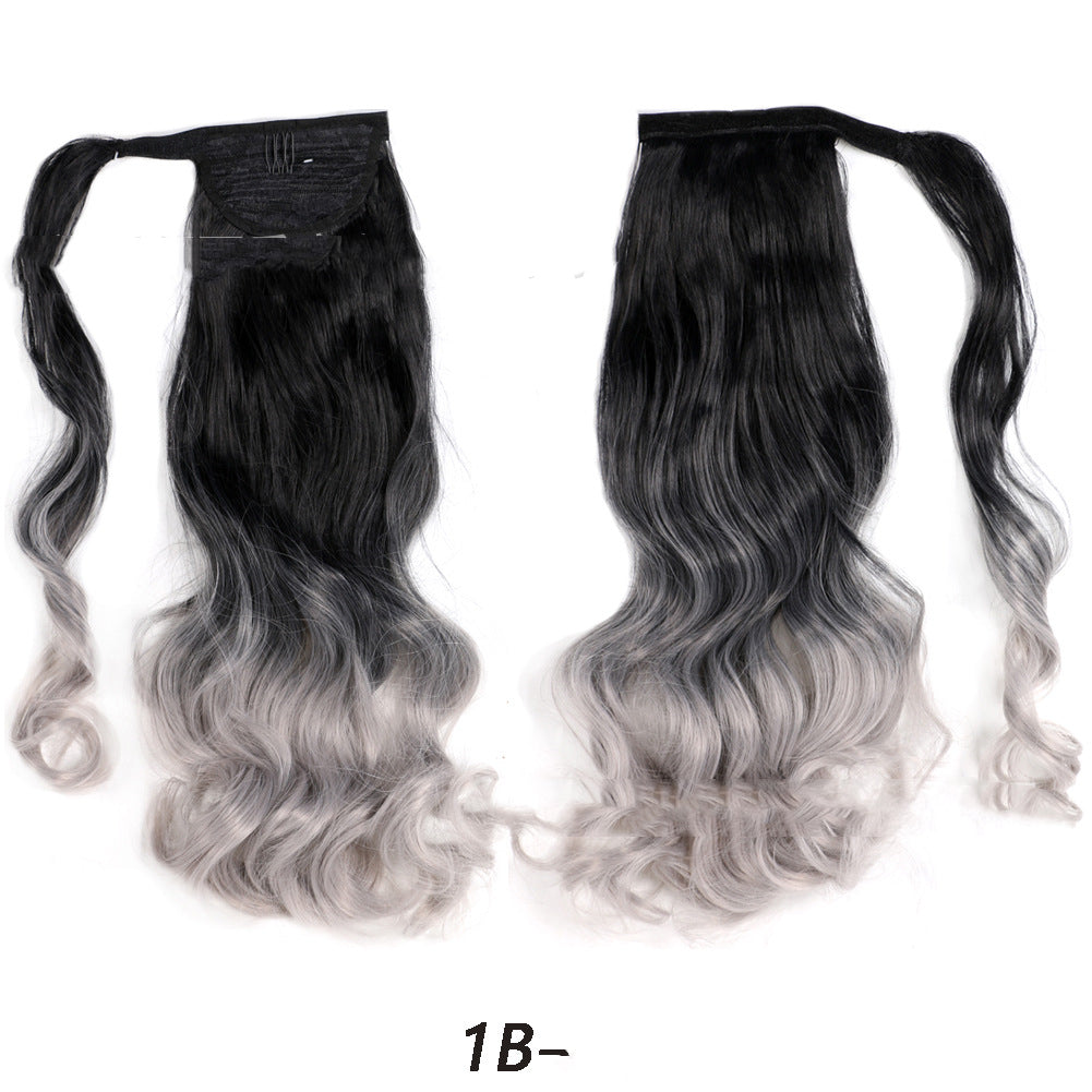 Perruque de fibre chimique dynamique Velcro Ponytail