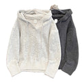 Hoodie à capuche à manches longues et chaude couleur unie