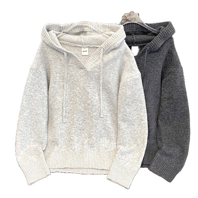Hoodie à capuche à manches longues et chaude couleur unie