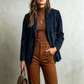 Femme Elégant Veste de velours vintage Suede