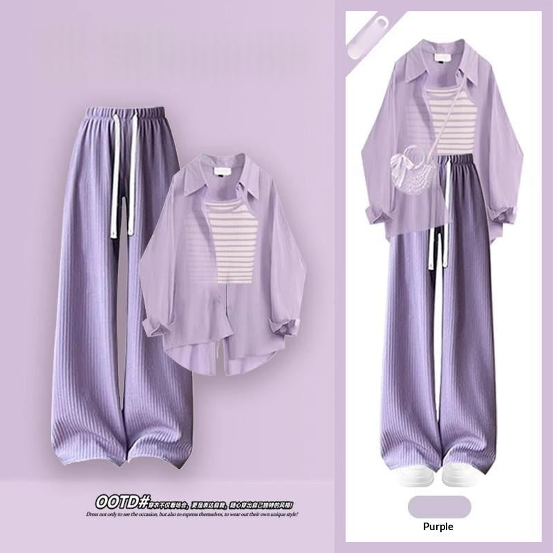 Pantalons à trois pieces en pantoufles pour l'été pur