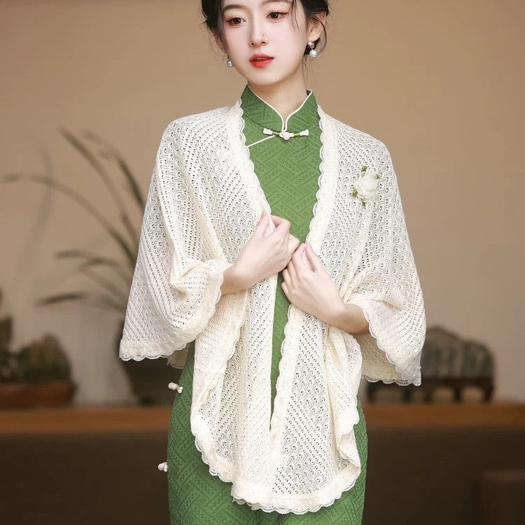 Cheongsam à la mode chinoise Veste minimaliste Niche Cloak et Shawl