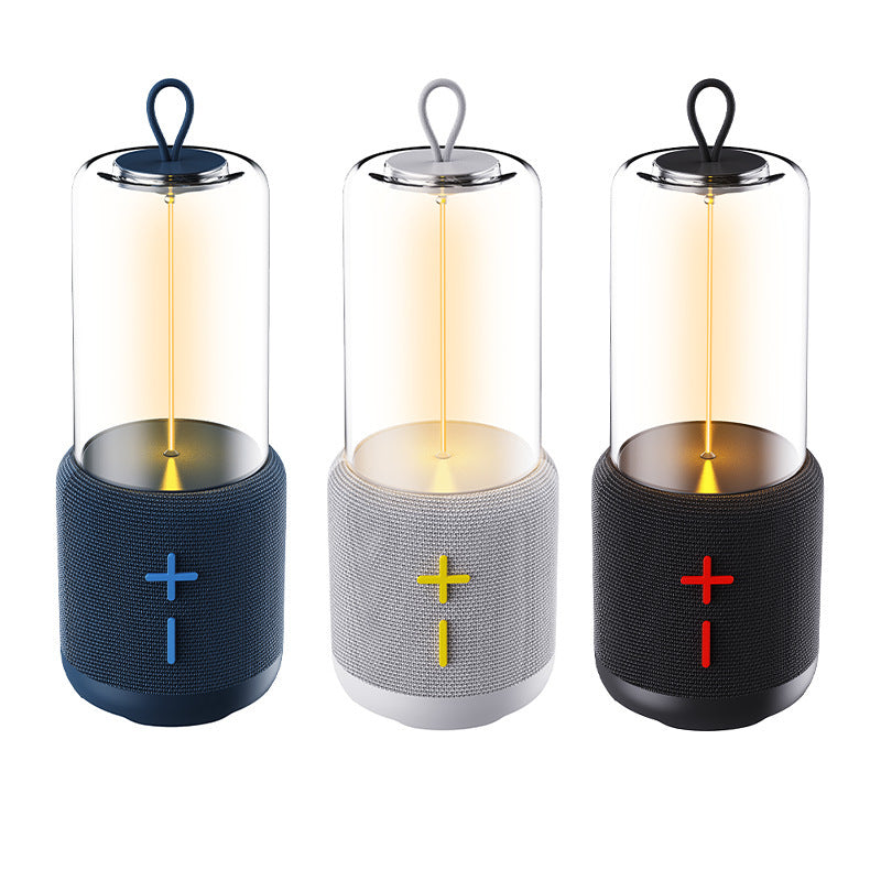 KP-816 Haut-parleur bluetooth extérieur portable avec lumière de nuit acrylique adaptée au côté du lit ou