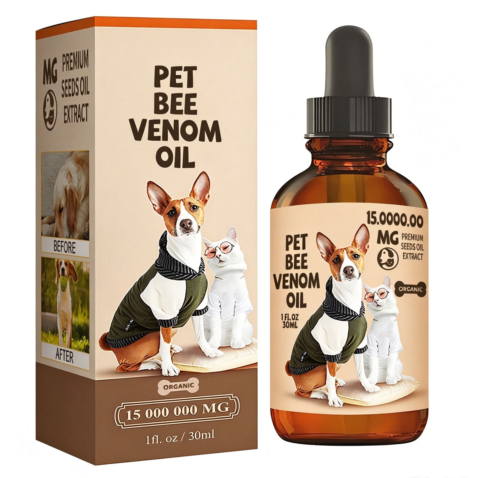 Huile de joint d'abeille pour chiens et chats