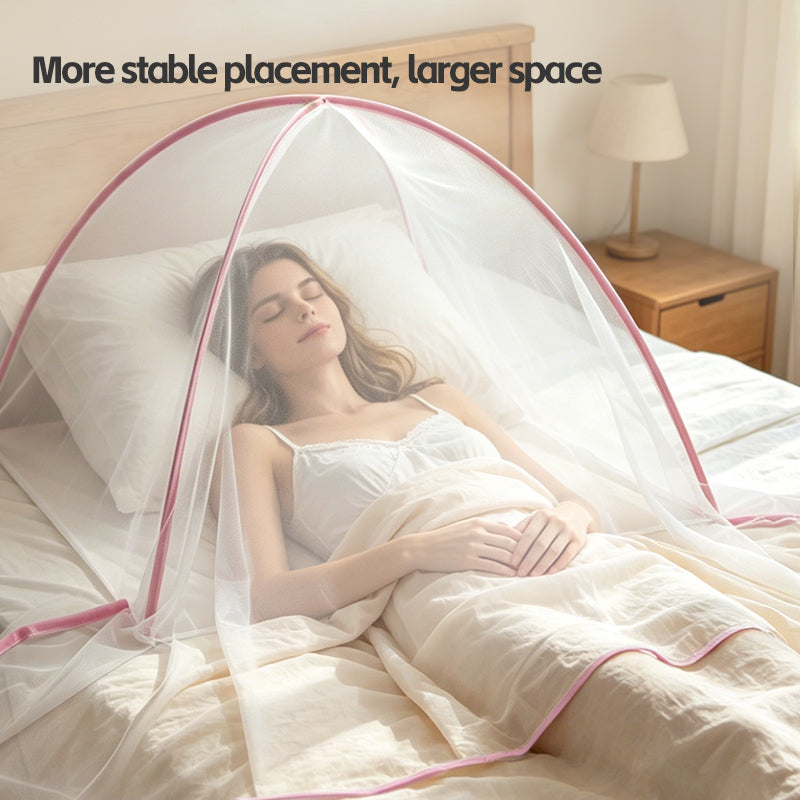Installation Free Polding Mosquito Net pour la maison et l'étudiant Dormitorie Face-Covering Fine