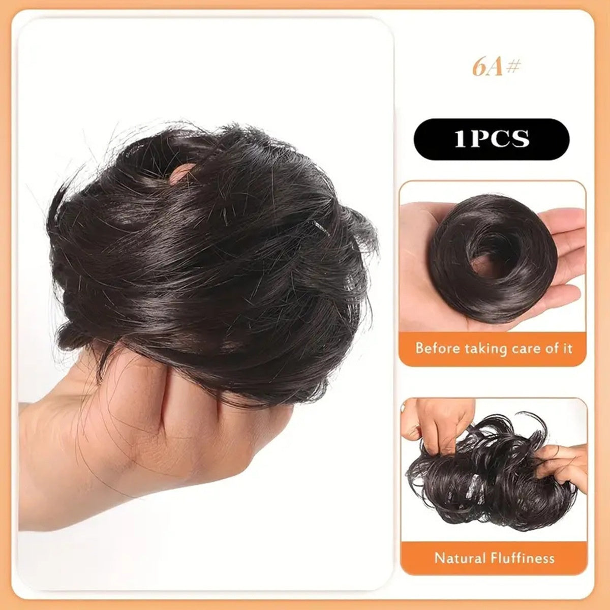Simulation de boucles de cheveux féminines avec perruque et bande de caoutchouc