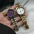 Montre Quartz Diamond Shining en acier pour femmes