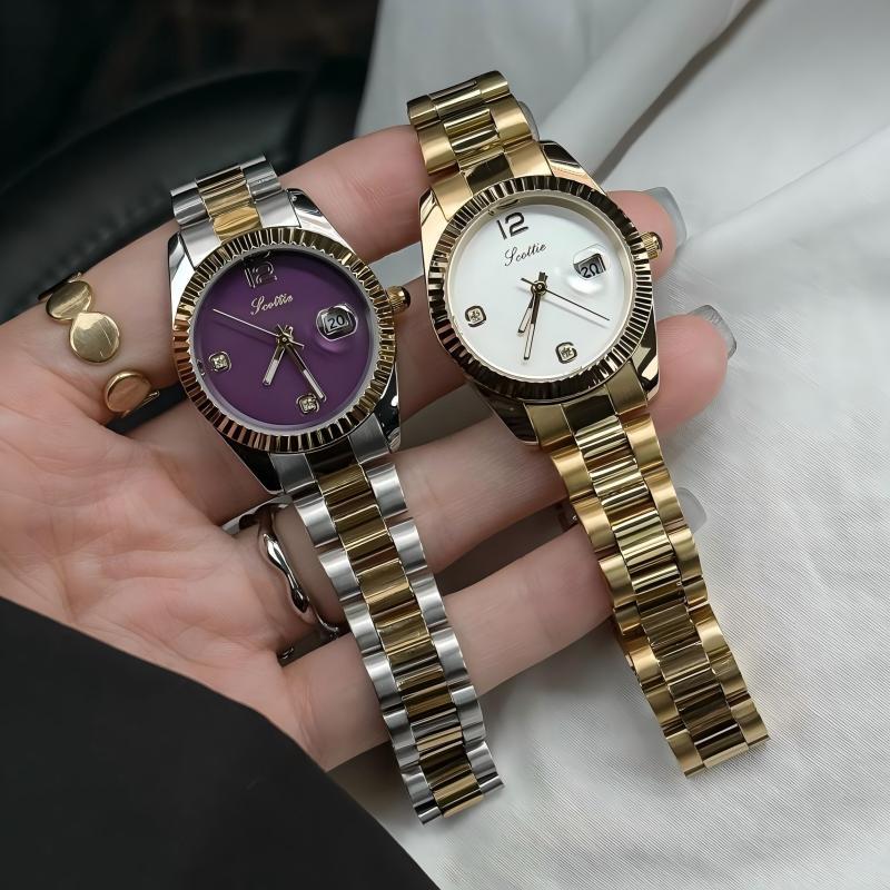 Montre Quartz Diamond Shining en acier pour femmes
