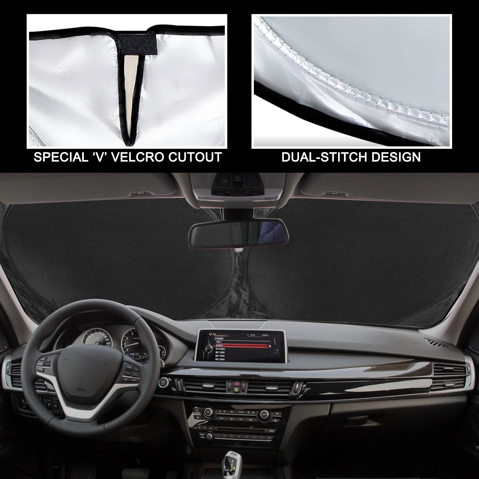 Pour 2016- Chevy Malibu Pare-brise avant de voiture Sun Shade Revêtement UV réfléchissant