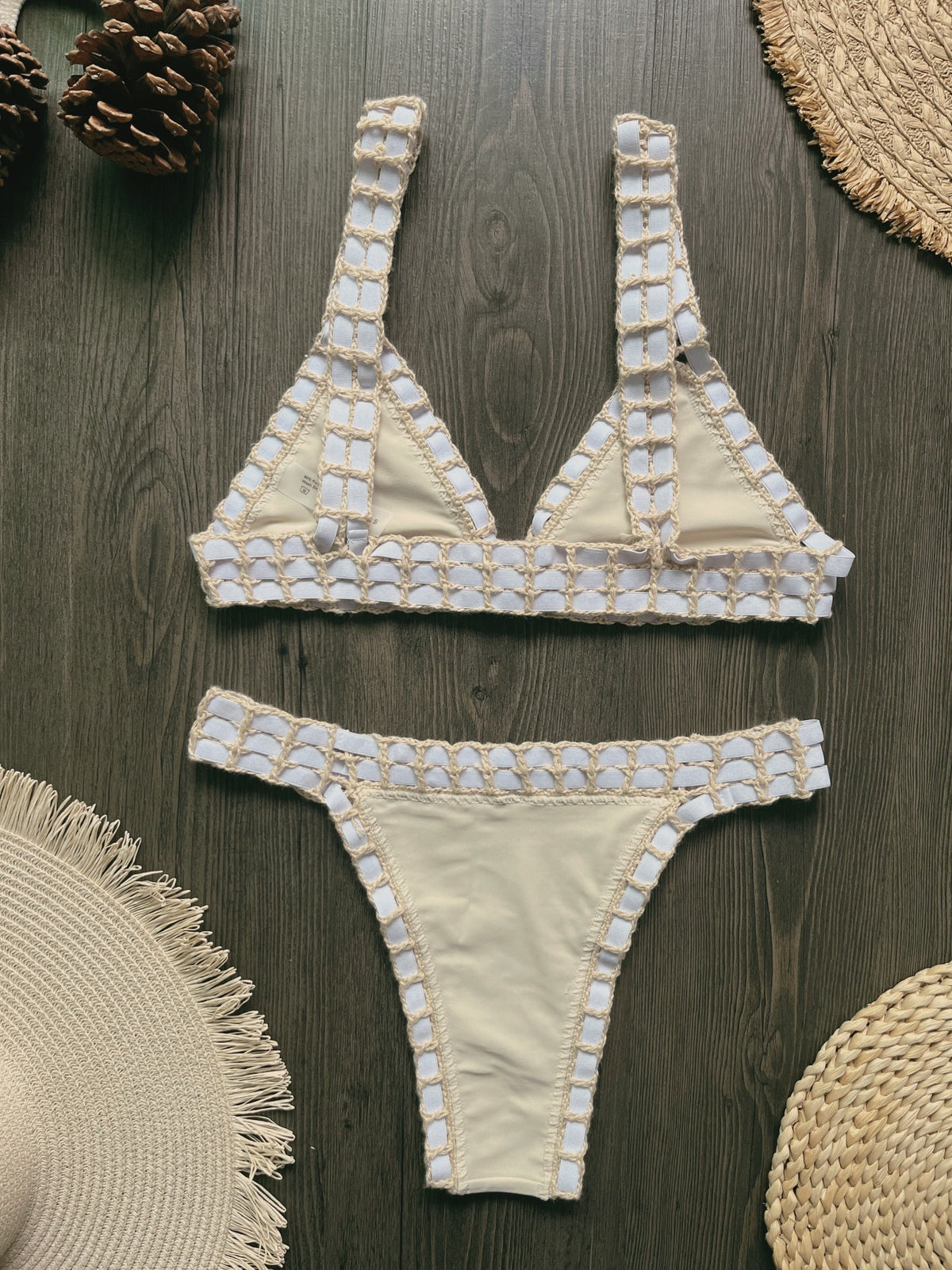 Women's Solid Color Swimsuit Set