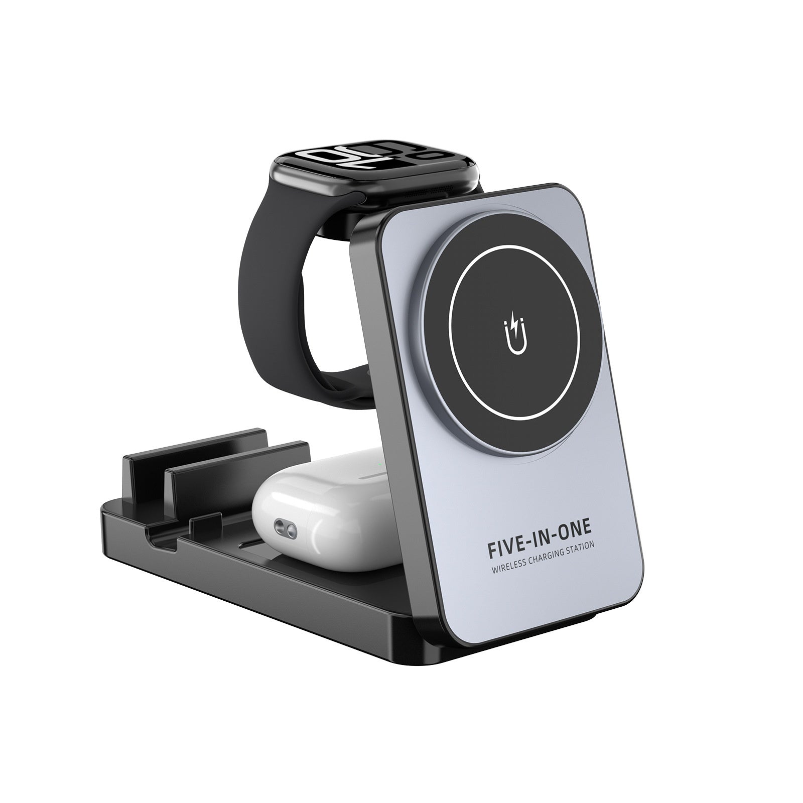 5-en-1 Station de recharge sans fil multifonctionnelle avec support magnétique pliable pour votre