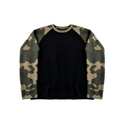 T-Shirt à tissage à taffe noir pour hommes