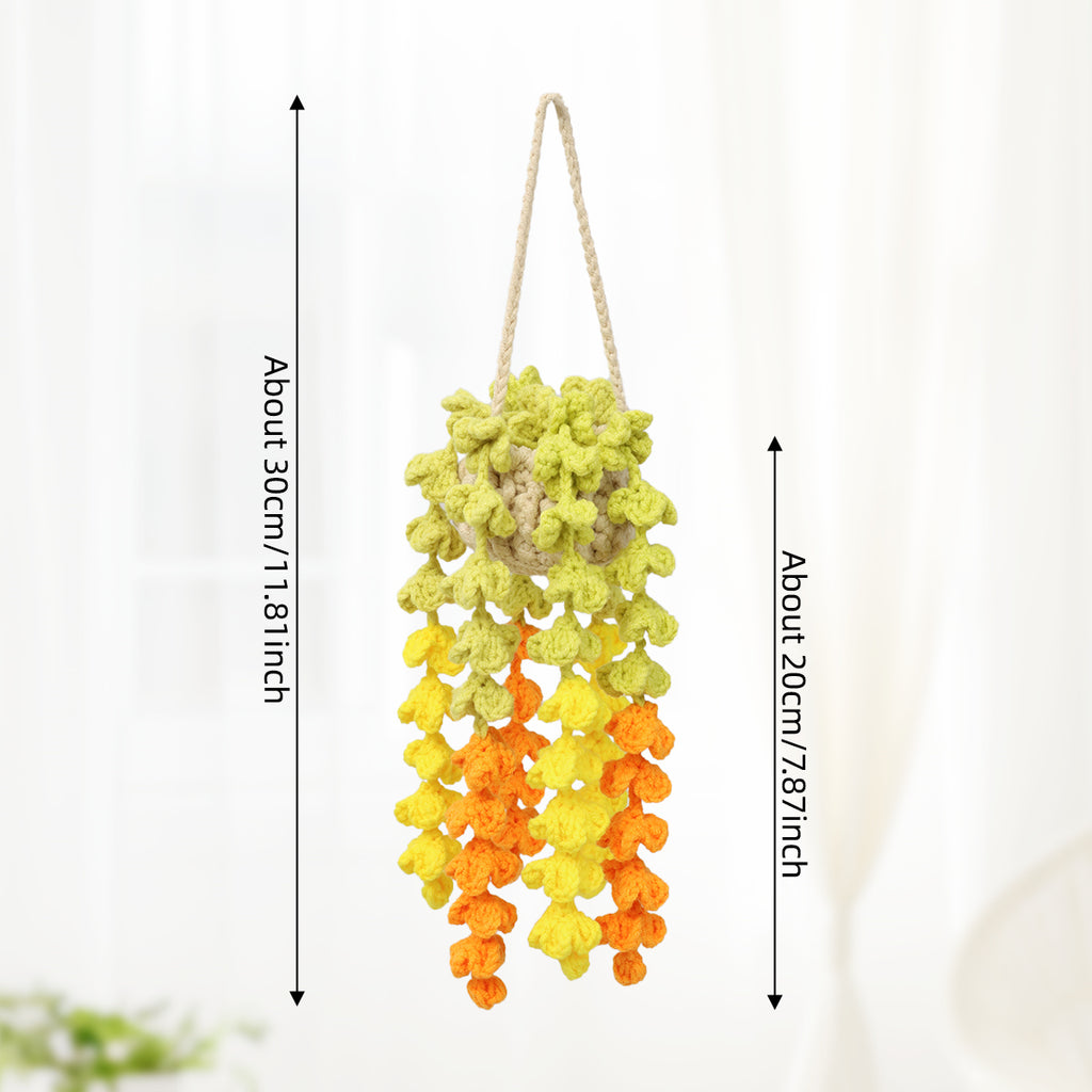 Crochet fait main assorti couleur suspension Wisteria Ornement en pot Everlasting Soft Fils Cro