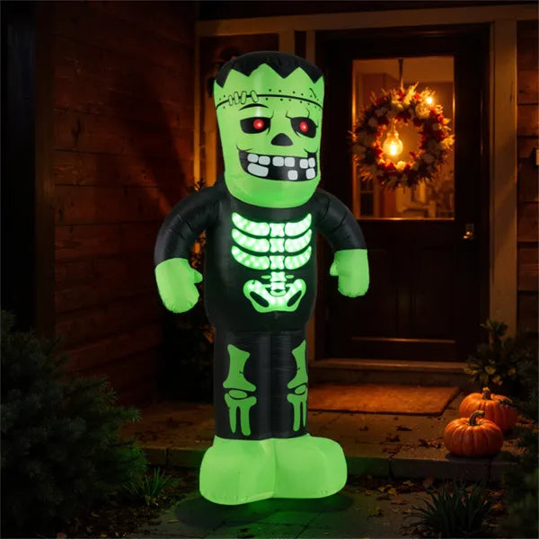 Lit LED gonflable Frankenstein (8,4ft) - 90s Inflation rapide Waterproof Outdoor Halloween