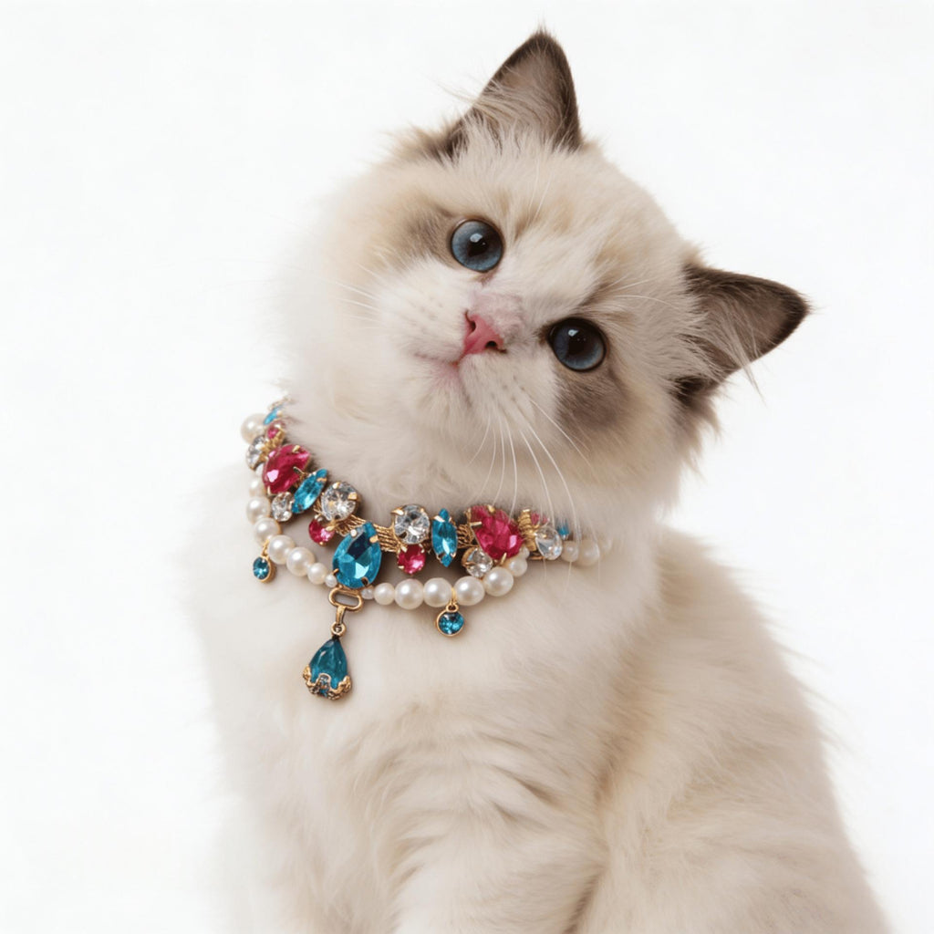 Collier en Strass Gemme de luxe Cat et collier de chien