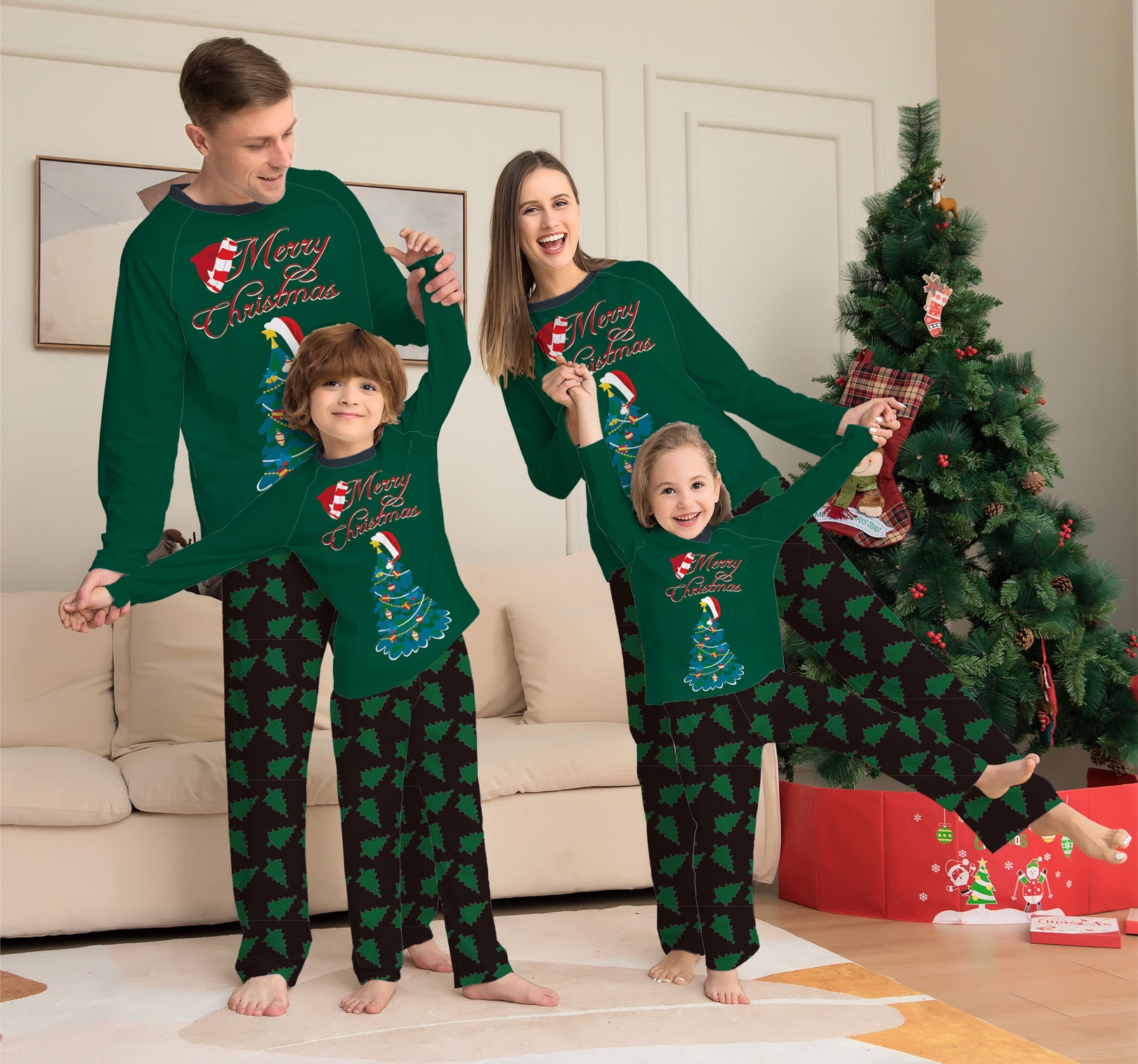 Maillot de Noël à manches longues Pajamas
