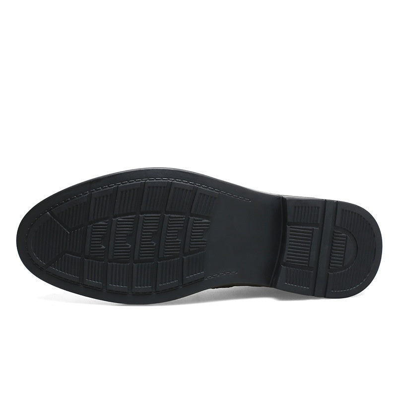 Chaussures en cuir casual de 8cm de plus invisible à semelle épaisse