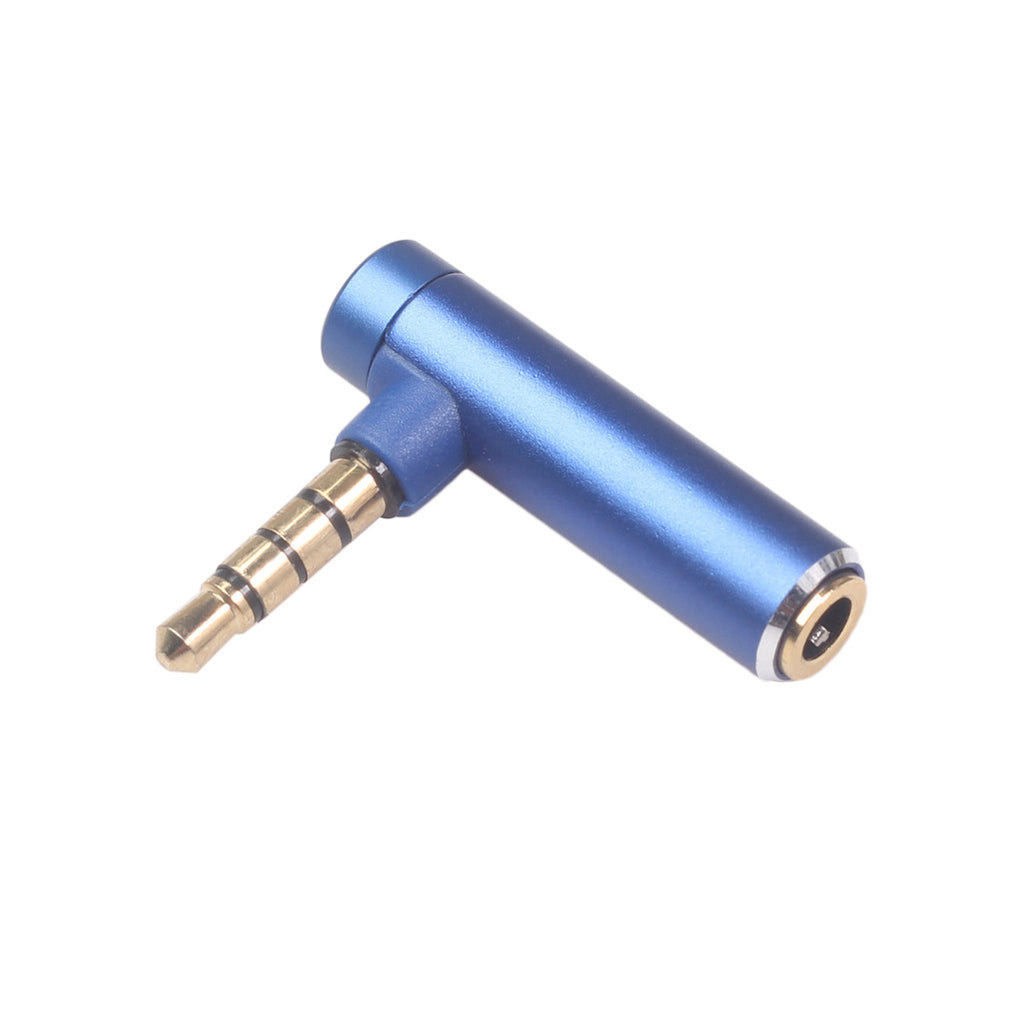Comprimé téléphonique 3.5mm Homme à Femme 90 Degré Tourner Adaptateur audio