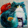 Peur ou surprise- peinture bricolage par kit de chiffres