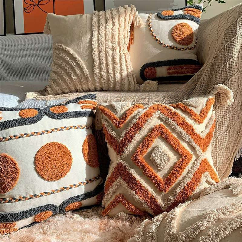 Ins Ximia Guesthouse Moroccan Tufted Coussin Coussin Coussin Coussin Coin de lit et Canapé Dosseret Pads