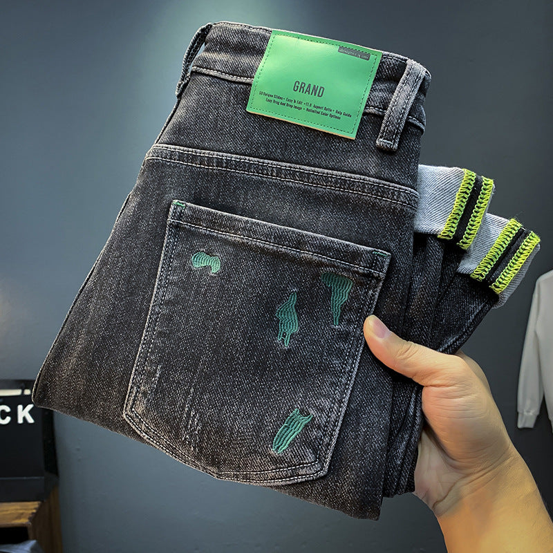 Lettre imprimée Jeans pour hommes