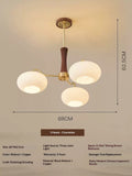 Lampe de chambre et salle à manger de style crémeux Walnut rétro