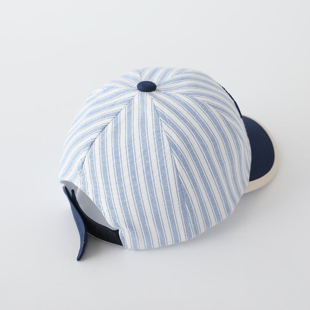 Enfant rayé multicolore Lettre tridimensionnelle brodée Ajustable Simple Casu
