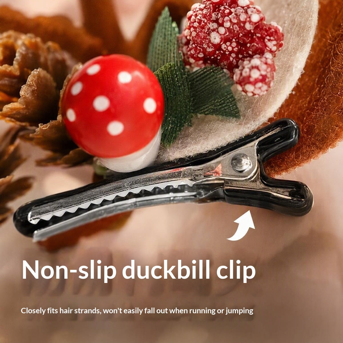 Unisex Christmas Reindeer Hair Clips for Festive Holiday Styling