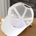 Oreilles de dessin animé Broded Bear Casquette enfant en tissu net