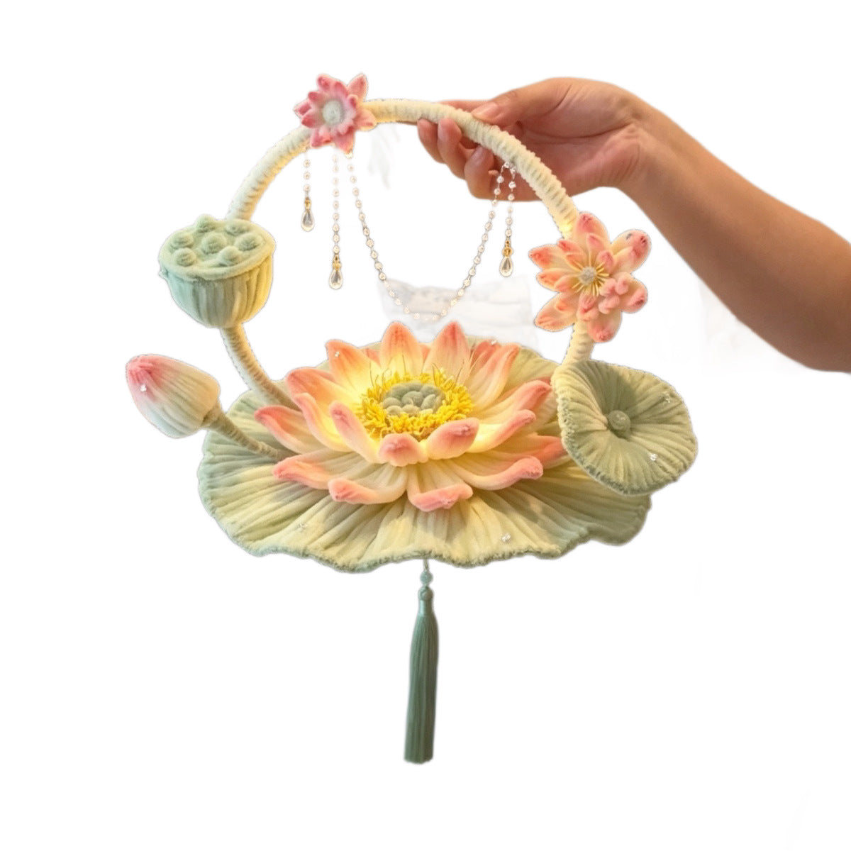 Portable Lotus Lantern Twisty Stick Bricolage pour enfants